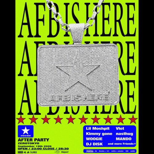ZEROTOKYO 9/19(土)AFB IS HERE ALBUM RELEASE PARTY